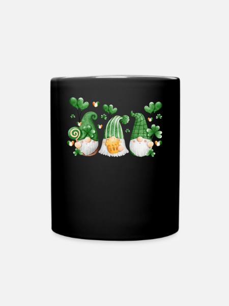 Gnome Irish Lucky Beer Drinking - Tasse einfarbig - Schwarz