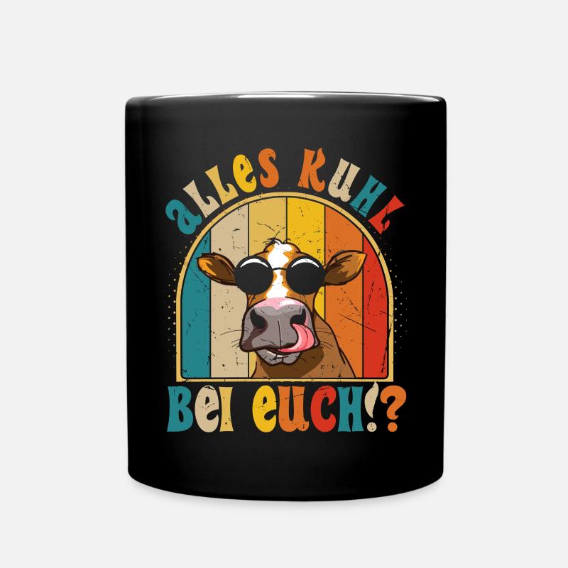 Alles Kuhl bei Euch Kuh Sonnenbrille - Tasse einfarbig - Schwarz