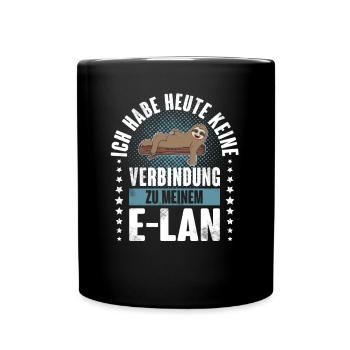 Faultier E Lan - Tasse einfarbig - Schwarz - Vorne