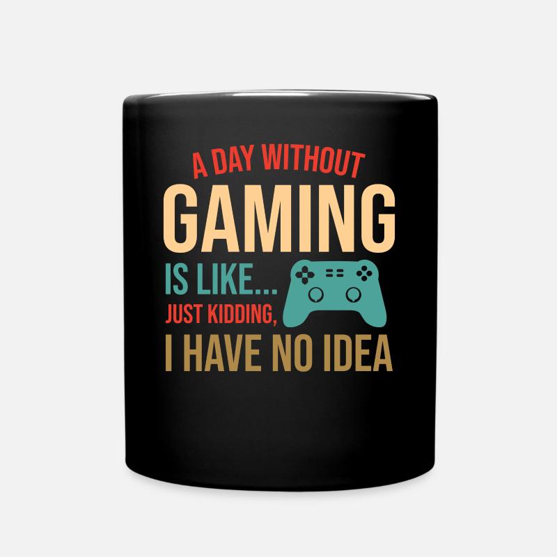 Gamer Zocken Zocker - Tasse einfarbig - Schwarz