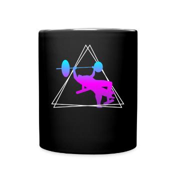 Bodybuilder Power Sport Bench Press Retro Cadeau - Mug uni - noir - Devant