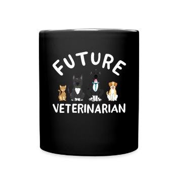 Zukünftiger Tierarzt - Tasse einfarbig - Schwarz - Vorne