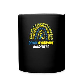 Down-Right Perfect Rainbow Trisomie 21 - Tasse einfarbig - Schwarz - Vorne