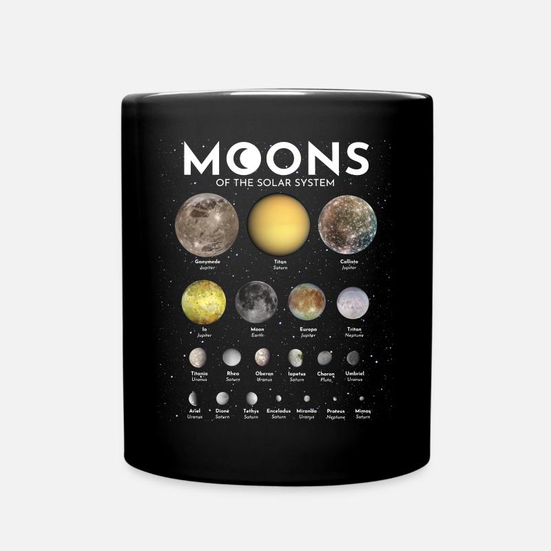Monde des Sonnensystems - Tasse einfarbig - Schwarz