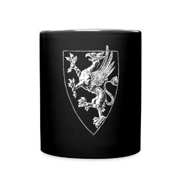 Rostock - stehender Greif - Tasse einfarbig - Schwarz - Vorne