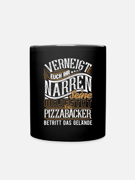 Pizzabäcker - Tasse einfarbig - Schwarz
