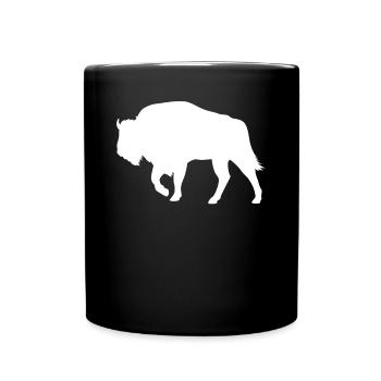 Bison Bison Bison Forêt Animaux Amoureux des animaux Cadeau - Mug uni - noir - Devant