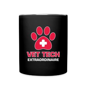 Vet Tech Extraordinaire Pet Medicine Fur Doctor G - Full Colour Mug - black - Front
