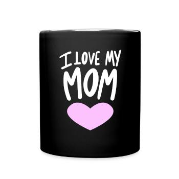 J’aime ma mère - Ich liebe meine Mama - Mug uni - noir - Devant