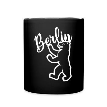 Berlin Bär - Tasse einfarbig - Schwarz - Vorne