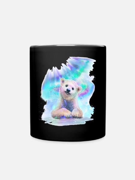 Eisbär - Tasse einfarbig - Schwarz