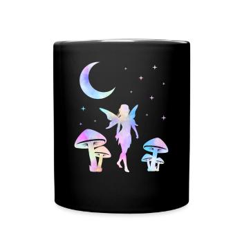 Fée Magique Elfe Conte de Fées Dames Fille Cadeau - Mug uni - noir - Devant