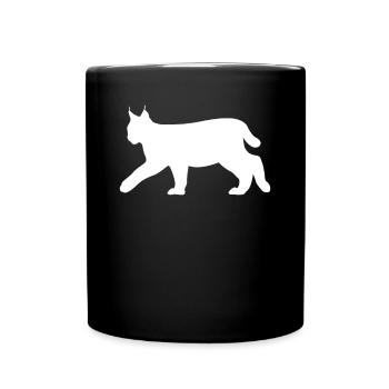 Luchs Rotluchs Waldtiere Tierliebhaber Geschenk - Tasse einfarbig - Schwarz - Vorne