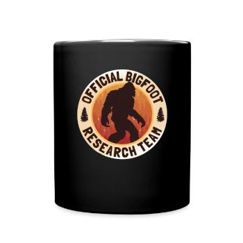 Official Bigfoot Research Team Sasquatch Lustig - Tasse einfarbig - Schwarz - Vorne