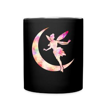Fée Magique Elfe Conte de Fées Dames Fille Cadeau - Mug uni - noir - Devant
