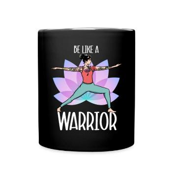 Guerrier Yoga Asana Warrior - Mug uni - noir - Devant