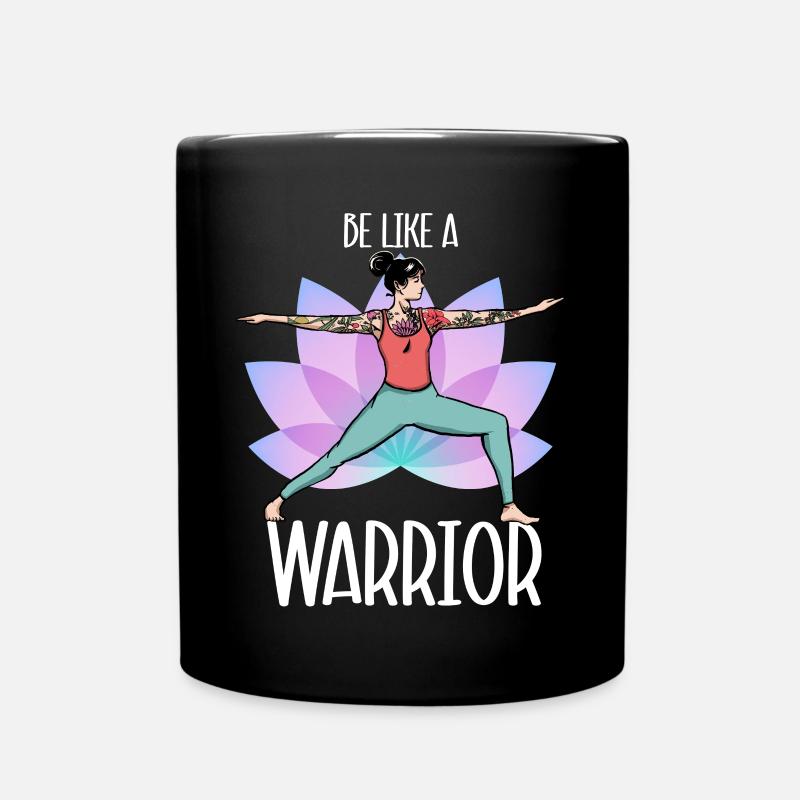 Guerrier Yoga Asana Warrior - Mug uni - noir