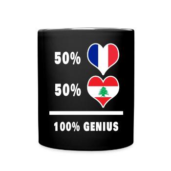 Das Genie von Frankreich und dem Libanon - Tasse einfarbig - Schwarz - Vorne