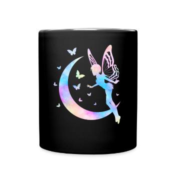 Fée Magique Elfe Conte de Fées Dames Fille Cadeau - Mug uni - noir - Devant