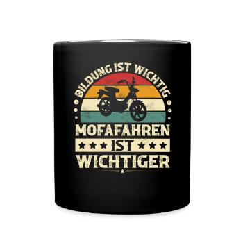 Mofa - Tasse einfarbig - Schwarz - Vorne