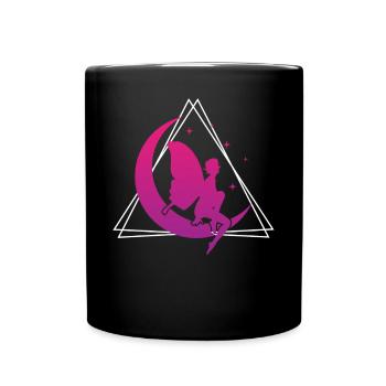 Fée Fée Rétro Design Dames Filles Cadeau - Mug uni - noir - Devant