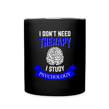 Étudiant en psychologie disant T Shirt - Mug uni - noir - Devant