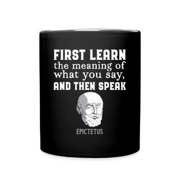 Epictetus Quote Stoicism Stoic Gift - Full Colour Mug - black - Front