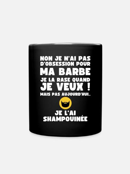 Non je n'ai pas d'Obsession pour ma Barbe - Humour - Mug uni - noir