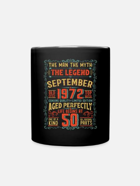 L’homme Le mythe La légende 50 Anniversaire 1972 - Mug uni - noir