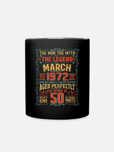L’homme Le mythe La légende 50 Anniversaire 1972 - Mug uni - noir