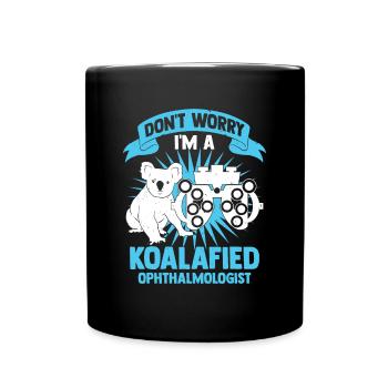 Augenheilkunde Ophthalmologe Augenarzt Geschenk - Tasse einfarbig - Schwarz - Vorne