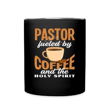 Pastor Kaffeeliebhaber Heiliger Geist - Tasse einfarbig - Schwarz - Vorne