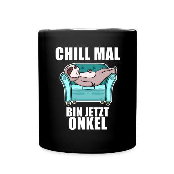 Neffe Onkel Geschenk - Tasse einfarbig - Schwarz - Vorne