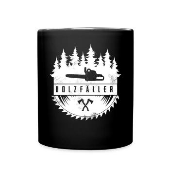 Holzfäller - Tasse einfarbig - Schwarz - Vorne