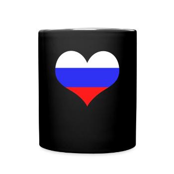 Russia Heart - Full Colour Mug - black - Front