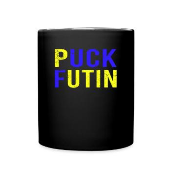 Ukraine Solidarity against the war - Full Colour Mug - black - Front