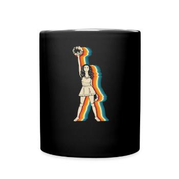 Cheer Cheerleading Rétro Vintage - Mug uni - noir - Devant