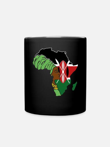 Kenya Kenyan Flag Afrique Patrimoine Noir - Mug uni - noir