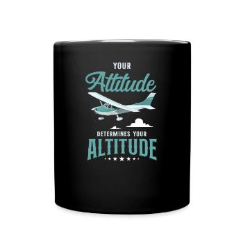 Pilote d’avion Pun Vintage Votre - Mug uni - noir - Devant