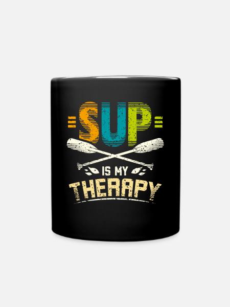 Sup is my therapy - Tasse einfarbig - Schwarz