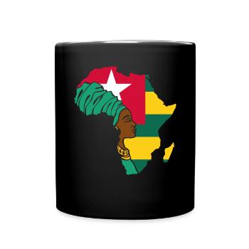 Togo Drapeau togolais Afrique Patrimoine ethnique - Mug uni - noir - Devant