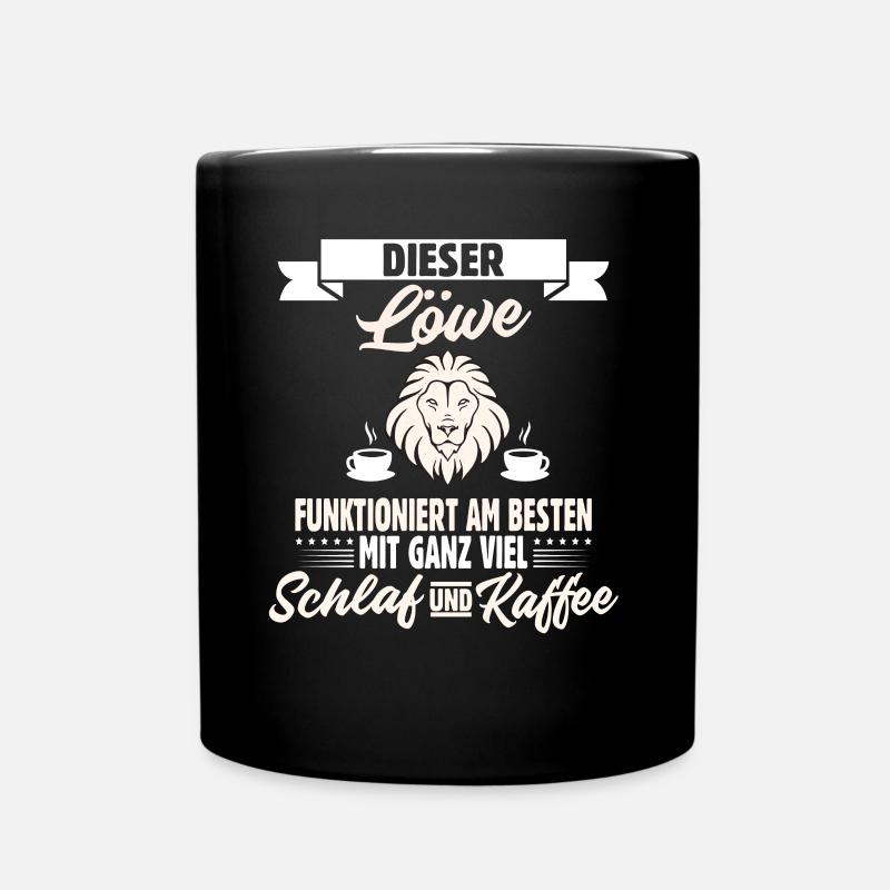 Sternzeichen Kaffee Löwe - Tasse einfarbig - Schwarz