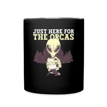 Juste ici pour les orques - Orque extraterrestre - Mug uni - noir - Devant