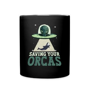 Sauvez les orques - Orque extraterrestre - Mug uni - noir - Devant