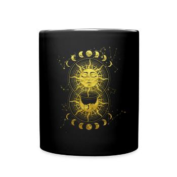 Phases spirituelles du Soleil et de la Lune Occultes - Mug uni - noir - Devant