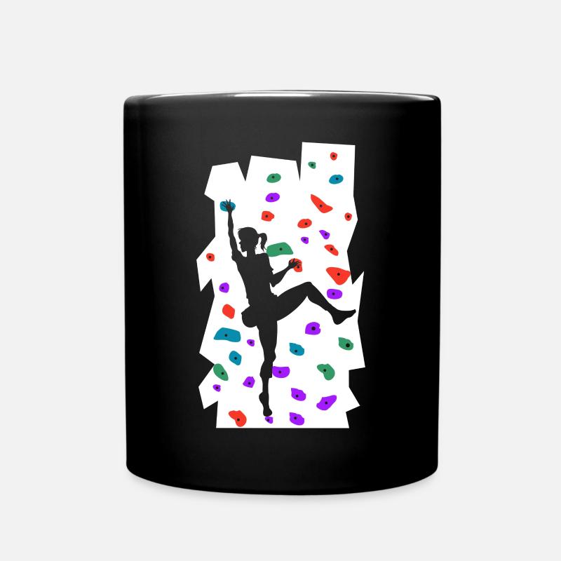 Bouldern - Tasse einfarbig - Schwarz