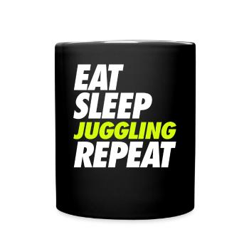 Eat Sleep Juggling Repeat - Tasse einfarbig - Schwarz - Vorne