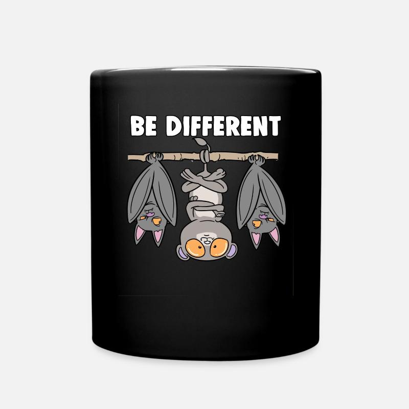 Koboldmaki Fledermaus Märchen Sei Anders - Tasse einfarbig - Schwarz