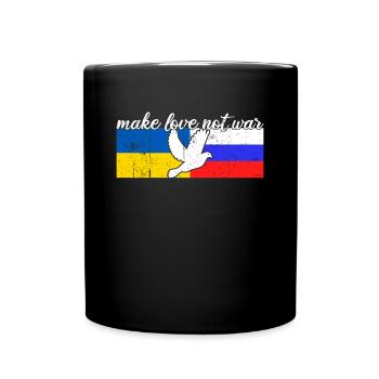 Ukraine Russia Conflict Dove of Peace - Full Colour Mug - black - Front