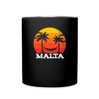Malta Sommer Souvenir Urlaub Sonne Geschenk - Tasse einfarbig - Schwarz - Vorne